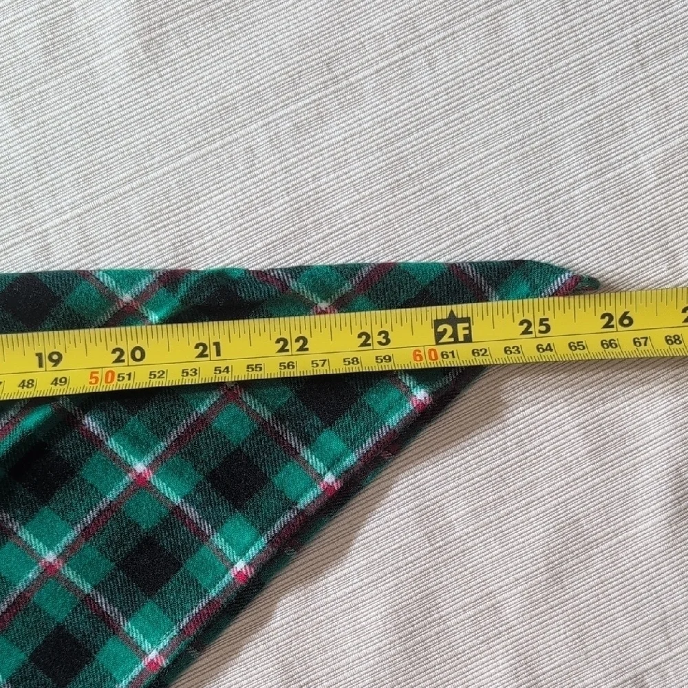 Lands' End Holiday Flannel Dog Scarf